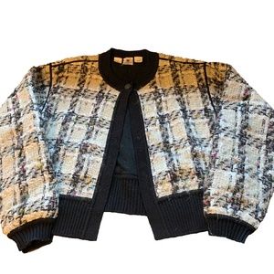 Emanuel Ungaro Vintage 1980s Cropped Cardigan Sweater